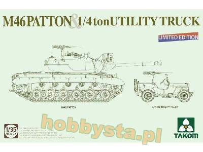 M46 Patton & 1/4 ton Utility Truck Willys Jeep - zdjęcie 1