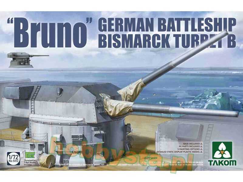 Bruno Turret B - wieża dziobowa pancernika Bismarck - zdjęcie 1