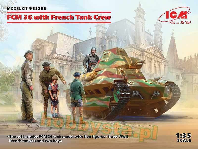 Czołg francuski FCM 36 z załogą - zdjęcie 1 Czołg francuski FCM 36 z załogą - zdjęcie 1