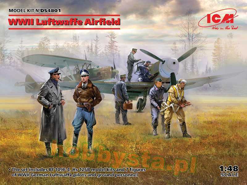 WWII Luftwaffe Airfield - 2 planes, pilots and ground personnel - zdjęcie 1
