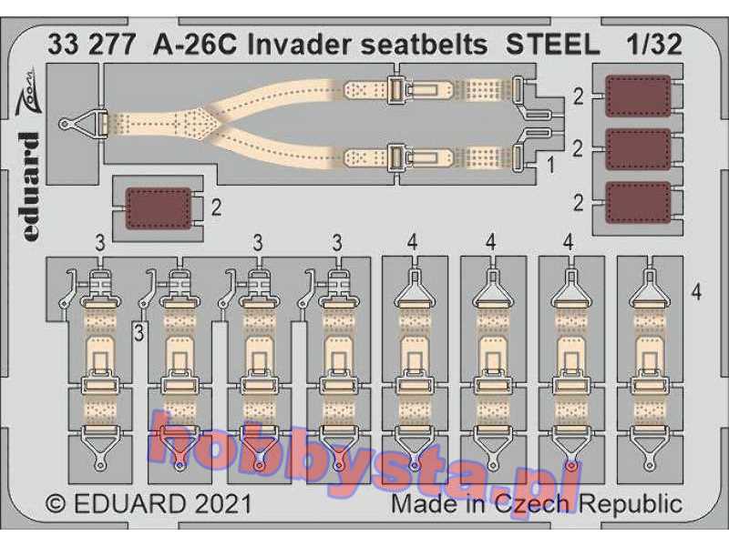 A-26C Invader seatbelts STEEL 1/32 - zdjęcie 1 A-26C Invader seatbelts STEEL 1/32 - zdjęcie 1