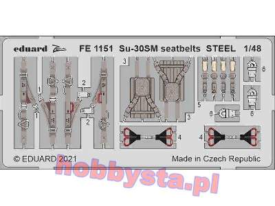 Su-30SM seatbelts STEEL 1/48 - zdjęcie 1