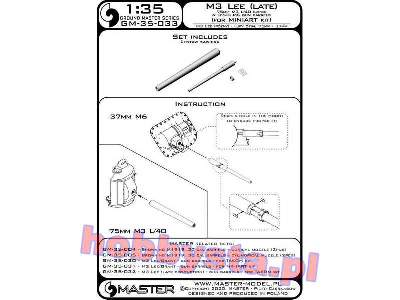 M3 Lee (Późna Produkcja) - Lufy Uzbrojenia - 75mm M2 L/40 (Długa - zdjęcie 4
