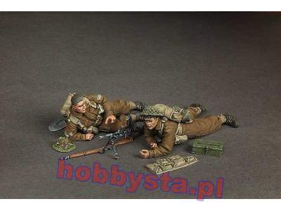 Sergeant And Machine Gunner British Infantry At Rest. - zdjęcie 6