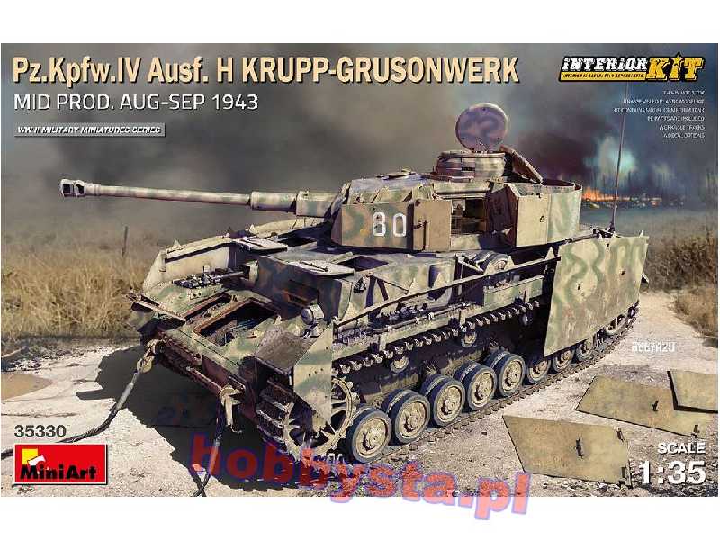 Pz.Kpfw.Iv Ausf. H Krupp-grusonwerk środ.prod. 1943r. z wnętrzem - zdjęcie 1