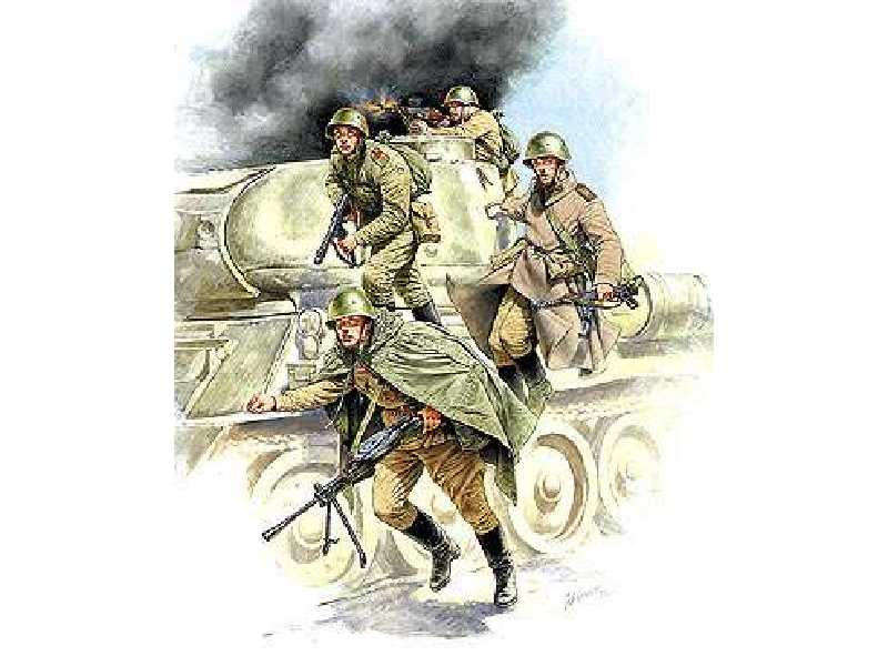 Figurki Soviet tank infantry - zdjęcie 1 Figurki Soviet tank infantry - zdjęcie 1