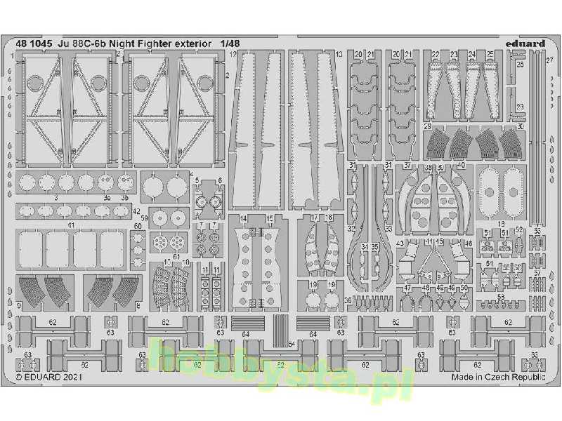 Ju 88C-6b Night Fighter exterior 1/48 - zdjęcie 1 Ju 88C-6b Night Fighter exterior 1/48 - zdjęcie 1