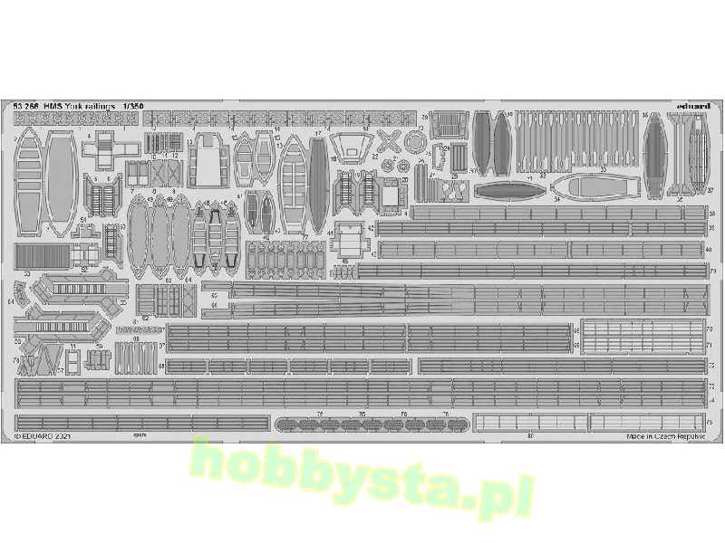HMS York railings 1/350 - zdjęcie 1 HMS York railings 1/350 - zdjęcie 1