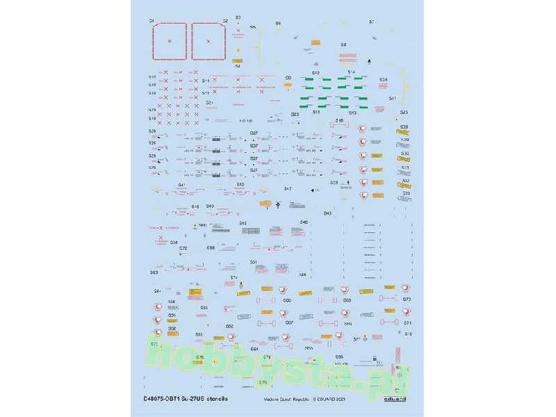 Su-27UB stencils 1/48 - zdjęcie 1 Su-27UB stencils 1/48 - zdjęcie 1