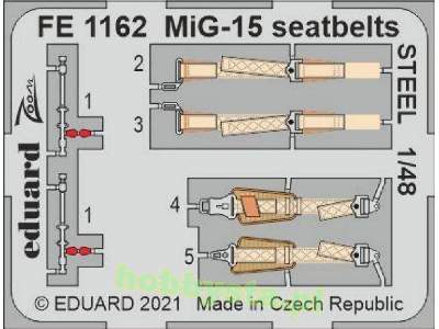 MiG-15 seatbelts STEEL 1/48 - zdjęcie 1