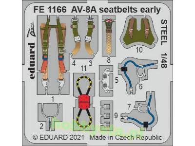 AV-8A seatbelts early STEEL 1/48 - zdjęcie 1