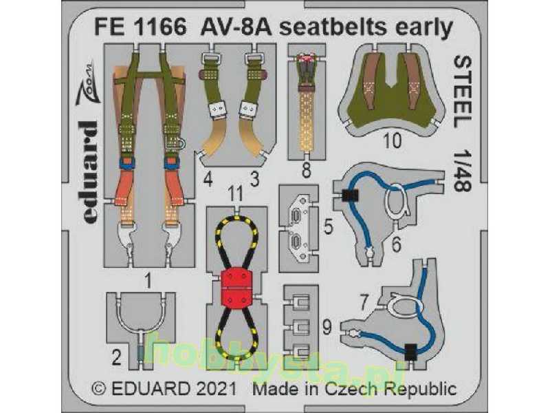 AV-8A seatbelts early STEEL 1/48 - zdjęcie 1 AV-8A seatbelts early STEEL 1/48 - zdjęcie 1