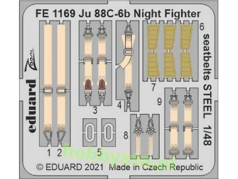 Ju 88C-6b Night Fighter seatbelts STEEL 1/48 - zdjęcie 1 Ju 88C-6b Night Fighter seatbelts STEEL 1/48 - zdjęcie 1