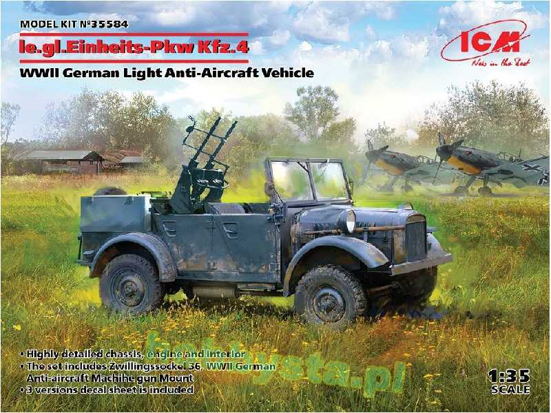 Le.Gl.Einheits-pkw Kfz.4 WWII German Light Anti-aircraft Vehicle - zdjęcie 1 Le.Gl.Einheits-pkw Kfz.4 WWII German Light Anti-aircraft Vehicle - zdjęcie 1
