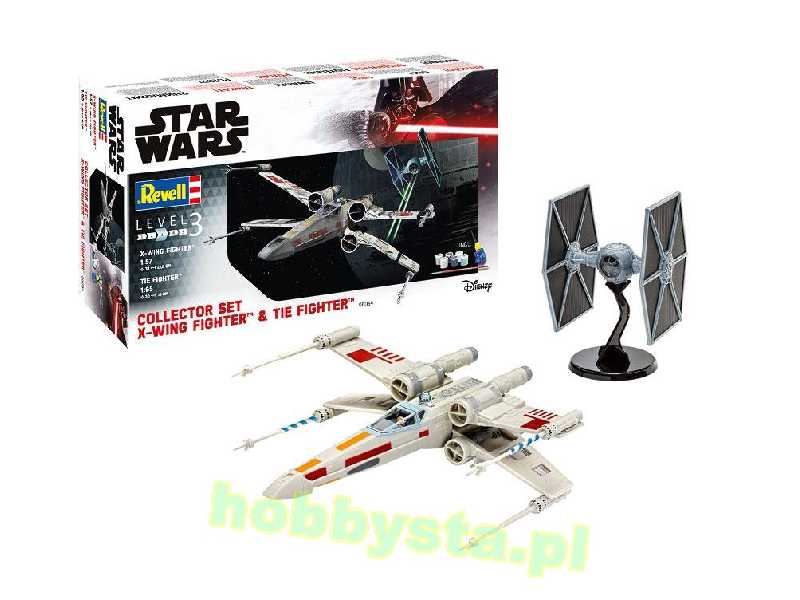 X-Wing Fighter + TIE Fighter zestaw kolekcjonerski - zdjęcie 1 X-Wing Fighter + TIE Fighter zestaw kolekcjonerski - zdjęcie 1