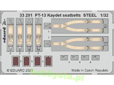 PT-13 Kaydet seatbelts STEEL 1/32 - zdjęcie 1