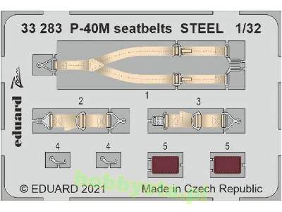 P-40M seatbelts STEEL 1/32 - zdjęcie 1