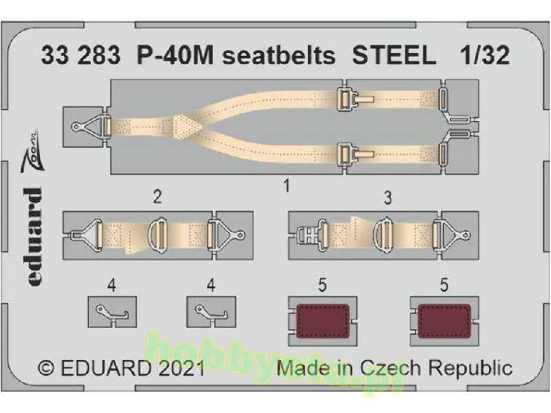 P-40M seatbelts STEEL 1/32 - zdjęcie 1