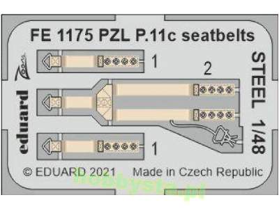 PZL P.11c seatbelts STEEL 1/48 - Arma Hobby - zdjęcie 1