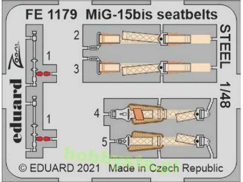 MiG-15bis seatbelts STEEL 1/48 - zdjęcie 1 MiG-15bis seatbelts STEEL 1/48 - zdjęcie 1