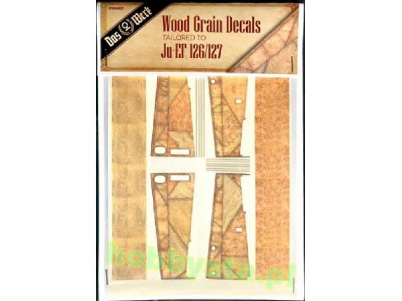Wood Grain Decals Tailored To Ju-ef 126/127 - zdjęcie 1