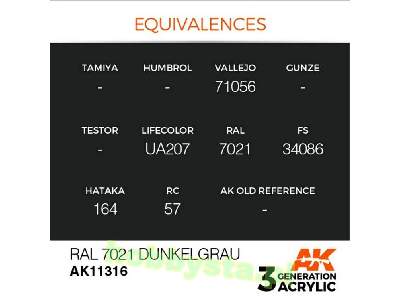 AK 11316 RAL 7021 Dunkelgrau - zdjęcie 3