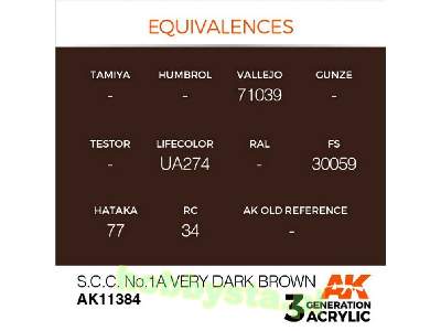 AK 11384 S.C.C. No.1a Very Dark Brown - zdjęcie 3