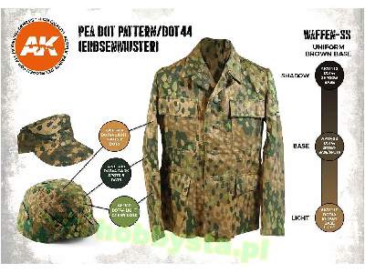 AK 11623 Waffen-SS Pea Dot Pattern/Dot44 (Erbsenmuster) Set - zdjęcie 3