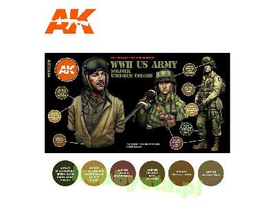 AK 11634 WWii US Army Soldier Uniform Colors Set - zdjęcie 2