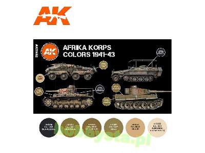 AK 11652 Afrika Korps Colors 1941-43 Set - zdjęcie 2