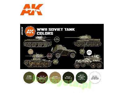 AK 11657 WWii Soviet Tank Colors Set - zdjęcie 2