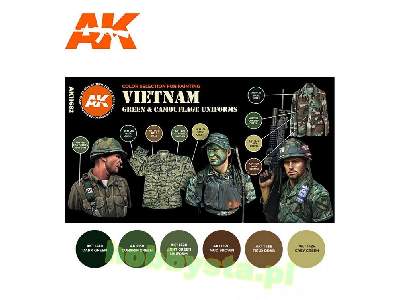 AK 11682 Vietnam Green & Camouflage Uniforms Set - zdjęcie 2