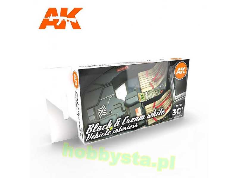 AK 11683 Black & Cream White Vehicle Interiors Set - zdjęcie 1 AK 11683 Black & Cream White Vehicle Interiors Set - zdjęcie 1