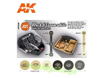 AK 11683 Black & Cream White Vehicle Interiors Set - zdjęcie 2