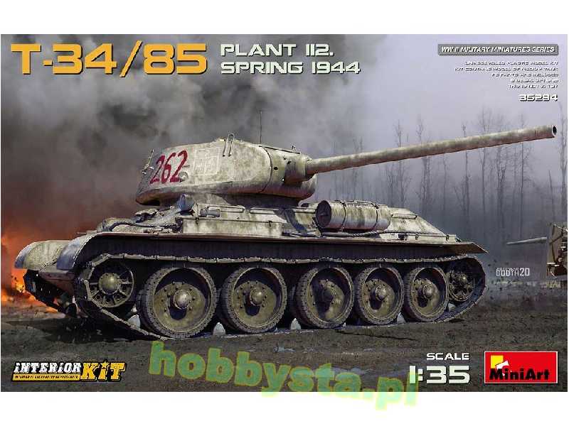 T-34/85 fabryka nr 112 wiosna 1944 - model z wnętrzem - zdjęcie 1 T-34/85 fabryka nr 112 wiosna 1944 - model z wnętrzem - zdjęcie 1
