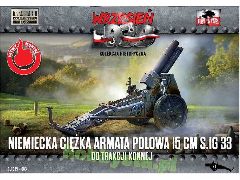 Niemieckie ciężka armata polowa 15 cm sIG 33 do trakcji konnej - zdjęcie 1 Niemieckie ciężka armata polowa 15 cm sIG 33 do trakcji konnej - zdjęcie 1