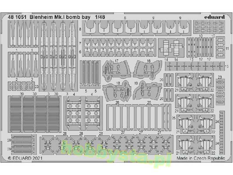 Blenheim Mk. I bomb bay 1/48 - zdjęcie 1 Blenheim Mk. I bomb bay 1/48 - zdjęcie 1