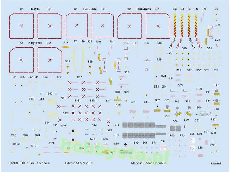 Su-27 stencils 1/48 - zdjęcie 1 Su-27 stencils 1/48 - zdjęcie 1