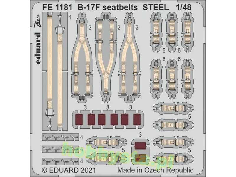 B-17F seatbelts STEEL 1/48 - Hk Models - zdjęcie 1