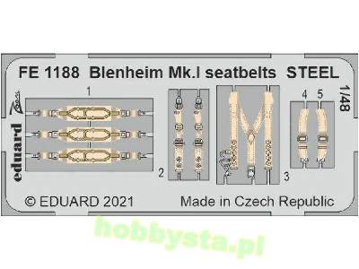 Blenheim Mk. I seatbelts STEEL 1/48 - zdjęcie 1