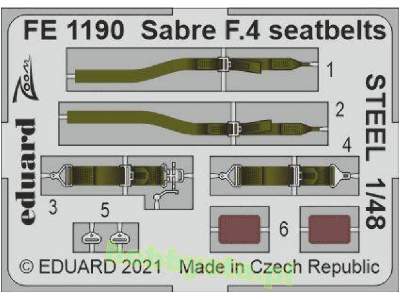 Sabre F.4 seatbelts STEEL 1/48 - zdjęcie 1