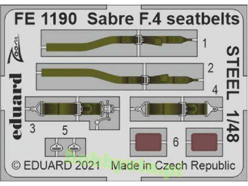 Sabre F.4 seatbelts STEEL 1/48 - zdjęcie 1 Sabre F.4 seatbelts STEEL 1/48 - zdjęcie 1
