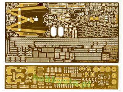 Toku-5 Ex-101 Photo-etched Parts For IJN Battle Ship Musashi - zdjęcie 1