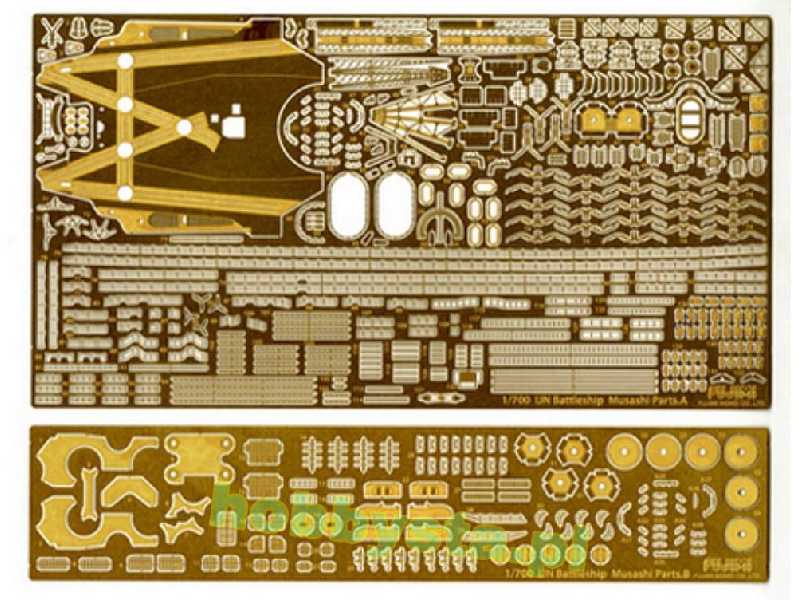 Toku-5 Ex-101 Photo-etched Parts For IJN Battle Ship Musashi - zdjęcie 1