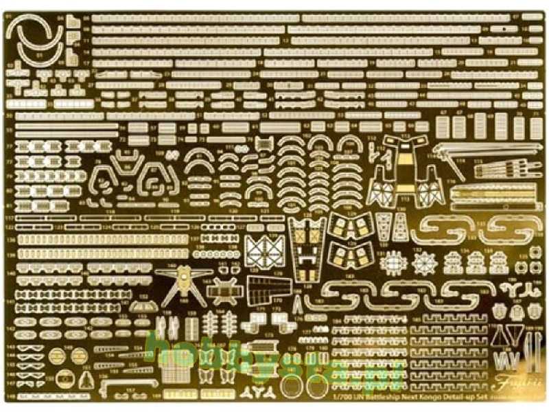 Nx-7 Ex-101 Photo-etched Parts Set For IJN Battleship Kongo  - zdjęcie 1