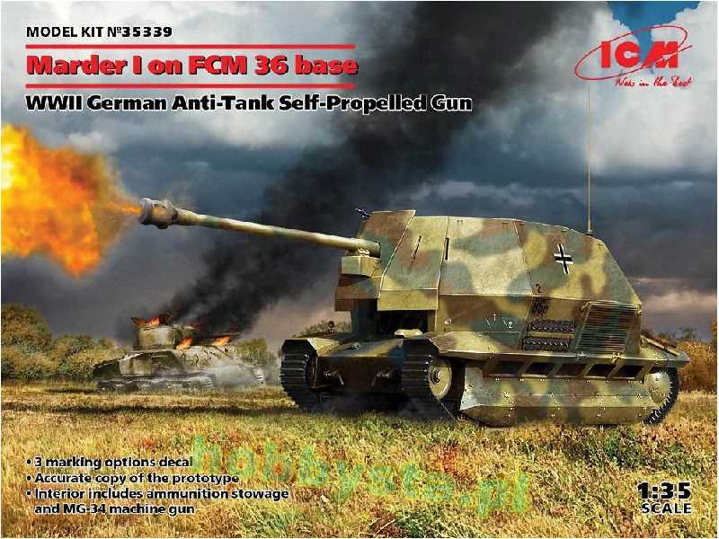 Działo samobieżne Marder I na bazie czołgu francuskiego Fcm 36 - zdjęcie 1 Działo samobieżne Marder I na bazie czołgu francuskiego Fcm 36 - zdjęcie 1