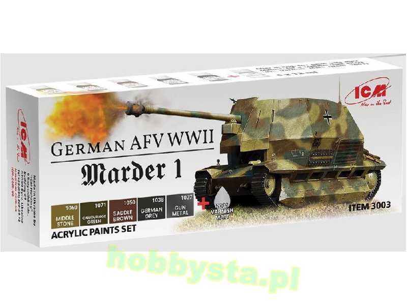 Niemiecki niszczyciel czołgów Marder I - zestaw farbek - zdjęcie 1 Niemiecki niszczyciel czołgów Marder I - zestaw farbek - zdjęcie 1