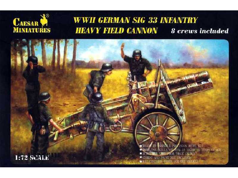 Niemieckie działo polowe SIG-33 z obsługą - zdjęcie 1 Niemieckie działo polowe SIG-33 z obsługą - zdjęcie 1