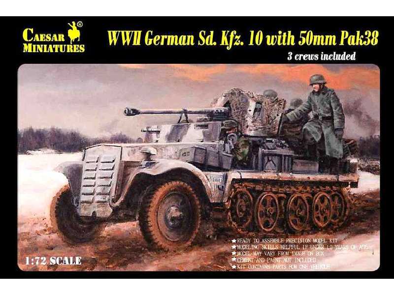 Niemiecki ciągnik Sd. Kfz.10 z działem 50mm Pak 38 - zdjęcie 1