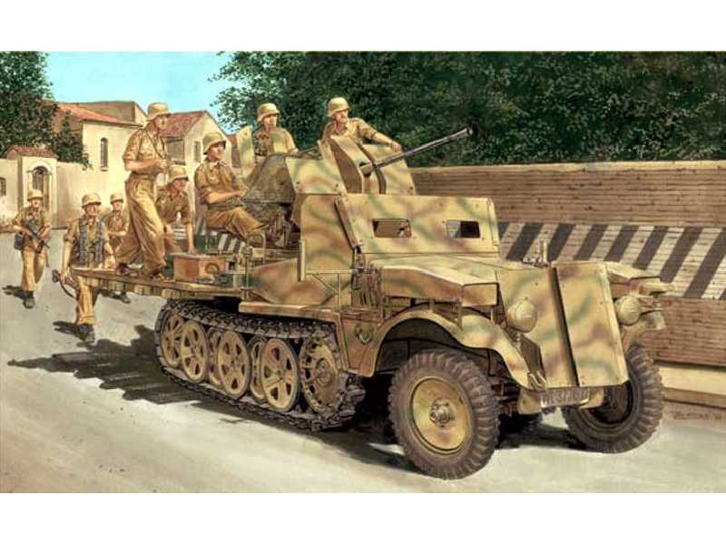 Sd.Kfz.10/5 w/Armor Cab fur 2cm FlaK 38 - zdjęcie 1 Sd.Kfz.10/5 w/Armor Cab fur 2cm FlaK 38 - zdjęcie 1
